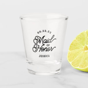 Moderne benutzerdefinierte minimalistische Brautju Schnapsglas