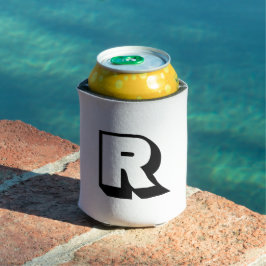 Moderne, benutzerdefinierte Monogramm-Blocktypogra Dosenkühler