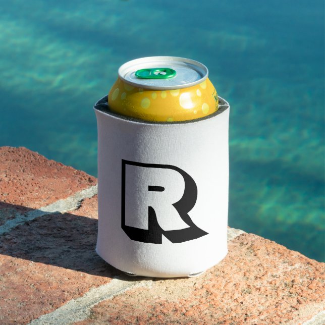 Moderne, benutzerdefinierte Monogramm-Blocktypogra Dosenkühler (In Situ Pool)