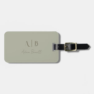 Moderne benutzerdefinierte Monogramm-Initialen Nam Gepäckanhänger