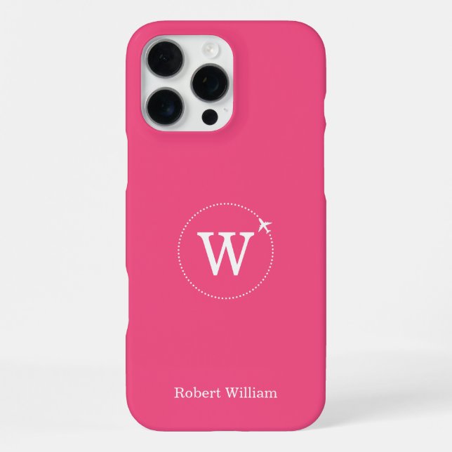 Moderne benutzerdefinierte Monogramm Name | Berry  iPhone Hülle (Rückseite)