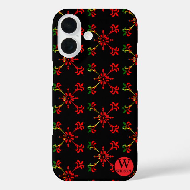 Moderne benutzerdefinierte Monogramm Name Portugal Case-Mate iPhone Hülle (Rückseite)