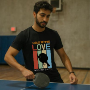 Moderne Benutzerdefinierte Name   Tischtennis Lieb T-Shirt