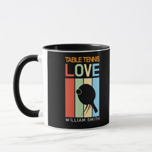 Moderne benutzerdefinierte Ping-Pong-Spieler-Name Tasse