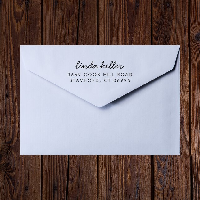 Moderne benutzerdefinierte Rücksendeadresse Name S Gummistempel (Von Creator hochgeladen)