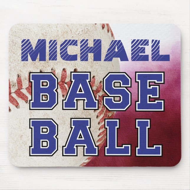 Moderne benutzerdefinierte rustikale Baseballspiel Mousepad (Vorne)