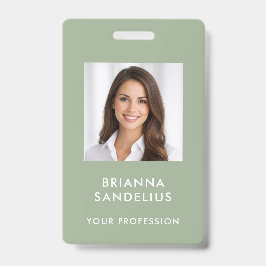 Moderne benutzerdefinierte Schriftart Sage Green F Ausweis