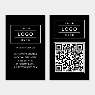 Moderne benutzerdefinierte schwarze Geschäftslogo- Visitenkarte