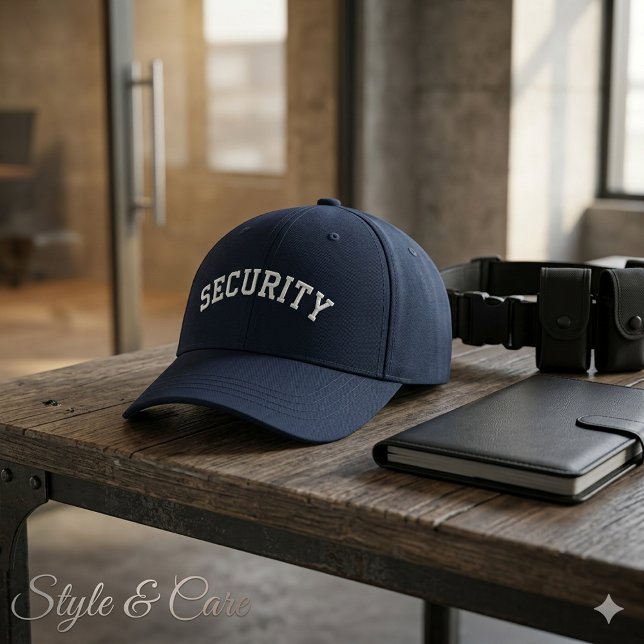 Moderne benutzerdefinierte SECURITY-Text Bestickte Baseballkappe (Modern Custom SECURITY Text Embroidered Baseball Cap)
