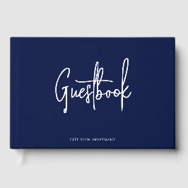 Moderne, benutzerdefinierte Skriptfarbe Minimalist Gästebuch