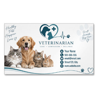 Moderne benutzerdefinierte Veterinär- Magnetische Visitenkarte