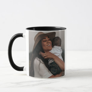 Moderne benutzerdefinierte zwei volle Fotos Tasse