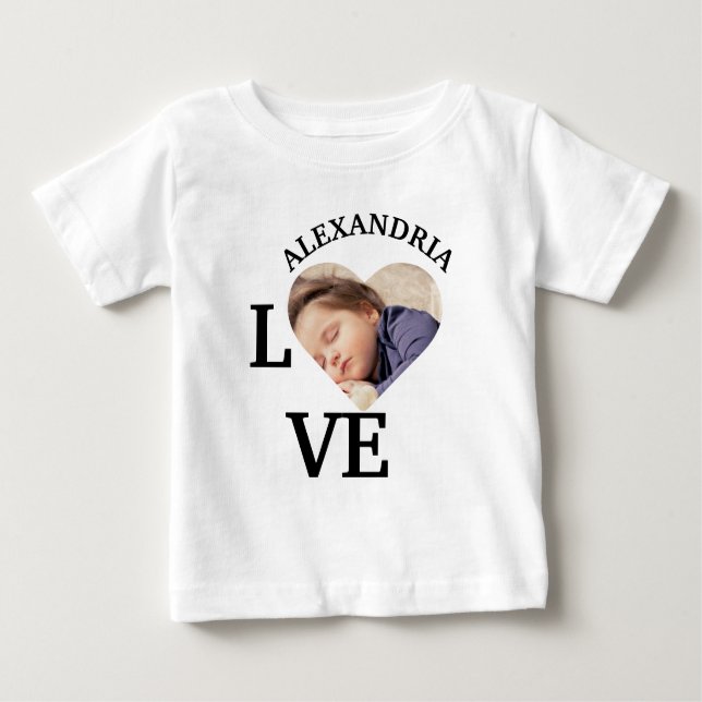 Moderne, benutzerfreundliche Herz-Bildvorlage für  Baby T-shirt (Vorderseite)