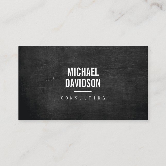 MODERNE BERUFLICH Dark Wood Business Card Visitenkarte (Vorderseite)