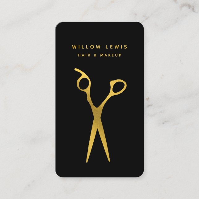 Moderne Beruflich Hair Stylist Social Media Visitenkarte (Vorderseite)