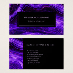 Moderne Berufliche Aquarellfarbe Agate Lila Geode