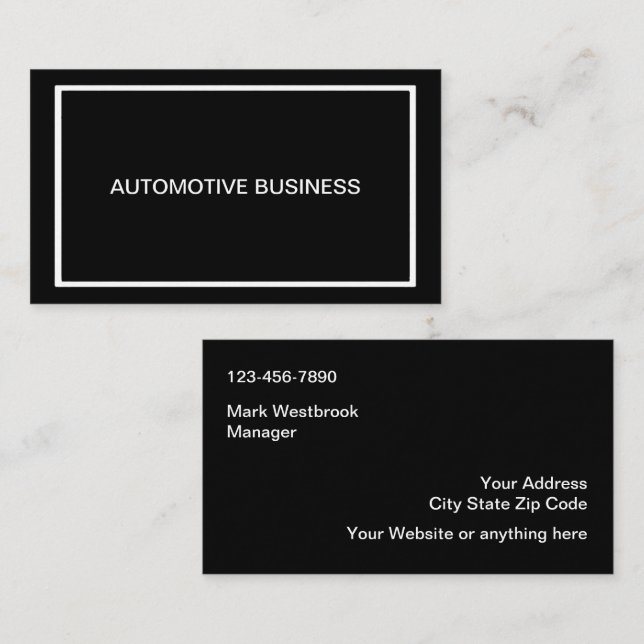 Moderne Berufliche Automotive Business Cards Visitenkarte (Vorne/Hinten)