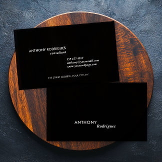 Moderne Berufliche Black Business Card Visitenkarte