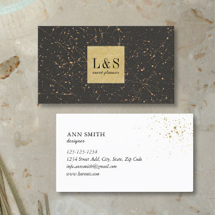 Moderne Berufliche Black Gold Business Card Visitenkarte