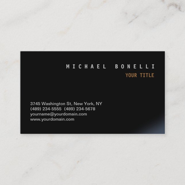Moderne Berufliche Business Card Visitenkarte (Vorderseite)