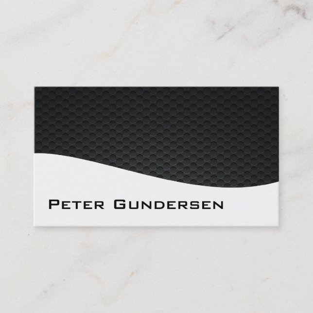 Moderne Berufliche Carbon Fiber Business Cards Visitenkarte (Vorderseite)