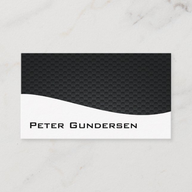 Moderne Berufliche Carbon Fiber Business Cards Visitenkarte (Vorderseite)
