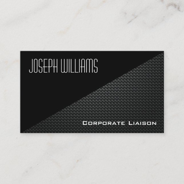 Moderne Berufliche Carbon Fiber Business Cards Visitenkarte (Vorderseite)