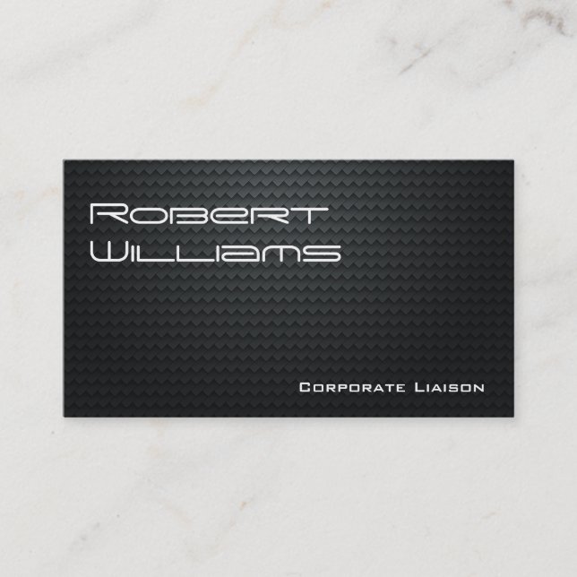 Moderne Berufliche Carbon Fiber Business Cards Visitenkarte (Vorderseite)