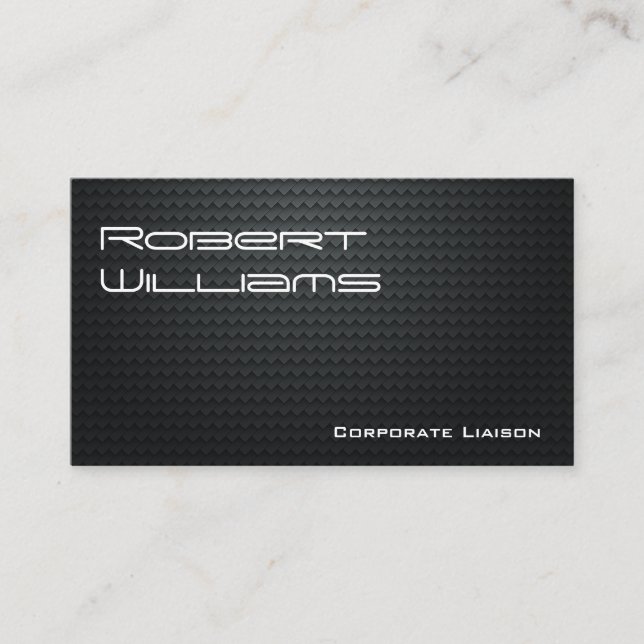 Moderne Berufliche Carbon Fiber Business Cards Visitenkarte (Vorderseite)