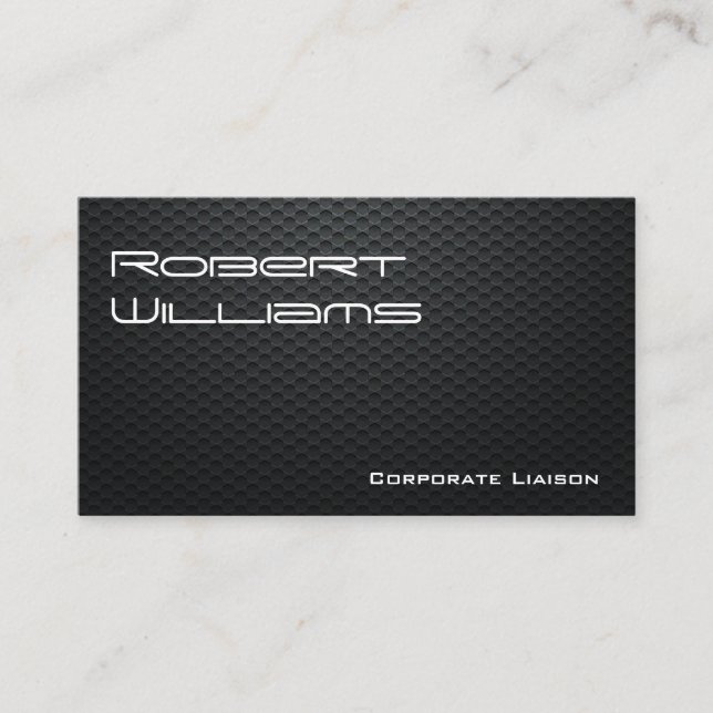 Moderne Berufliche Carbon Fiber Business Cards Visitenkarte (Vorderseite)