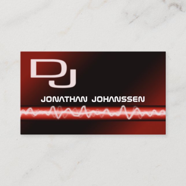 Moderne Berufliche DJ Business Card Visitenkarte (Vorderseite)