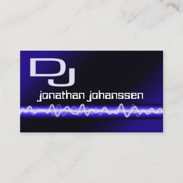 Moderne Berufliche DJ Business Card Visitenkarte (Vorderseite)