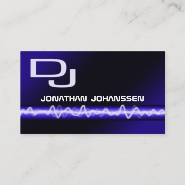 Moderne Berufliche DJ Business Card Visitenkarte (Vorderseite)