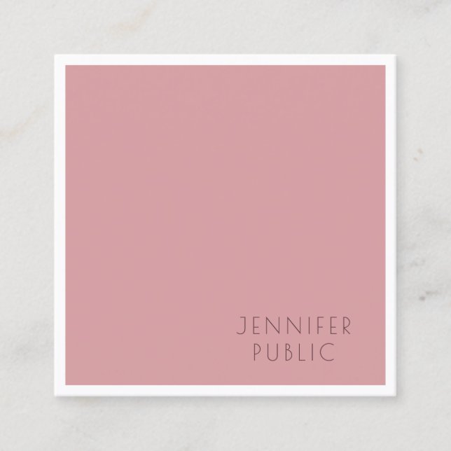 Moderne Berufliche, einfache Designvorlage Quadratische Visitenkarte (Vorderseite)