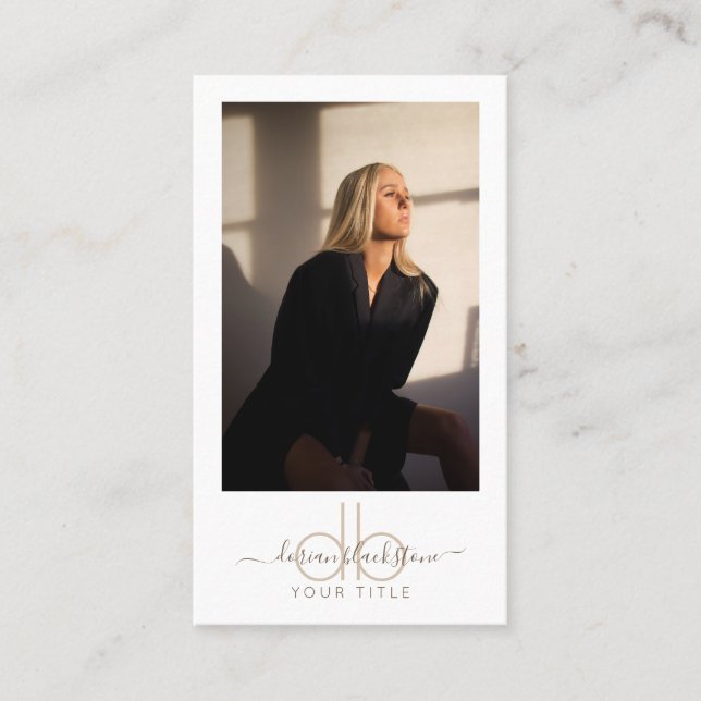 Moderne Berufliche Foto-Visitenkarte Visitenkarte (Vorderseite)