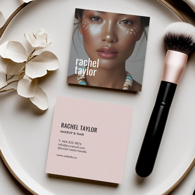 Moderne Berufliche Fotografie Quadratische Visitenkarte (Von Creator hochgeladen)