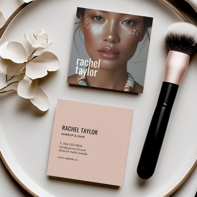 Moderne Berufliche Fotografie Quadratische Visitenkarte (Von Creator hochgeladen)