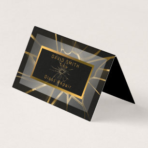 Moderne Berufliche Glasreparatur Visitenkarten