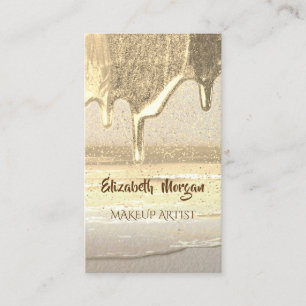 Moderne Berufliche, goldene Konfetti, Tropfen Visitenkarte