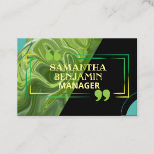 Moderne Berufliche Green Trendy Business Card Visitenkarte