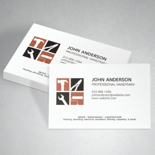 Moderne Berufliche Handyman-Services Visitenkarte