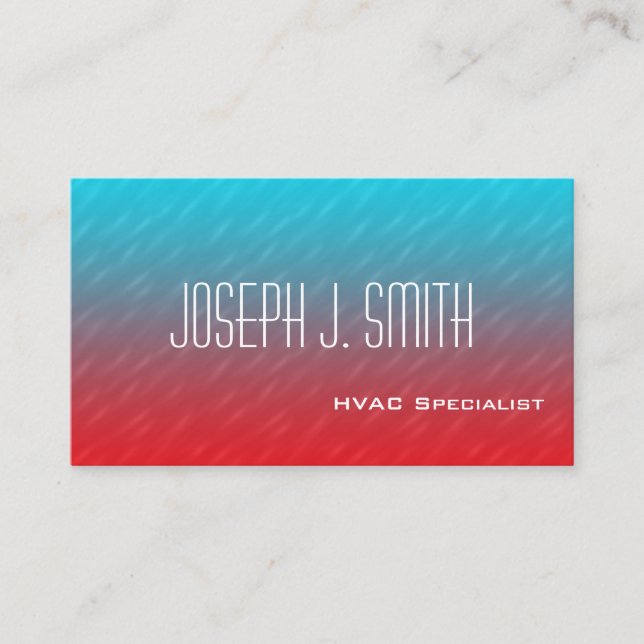 Moderne Berufliche HVAC-Visitenkarten Visitenkarte (Vorderseite)