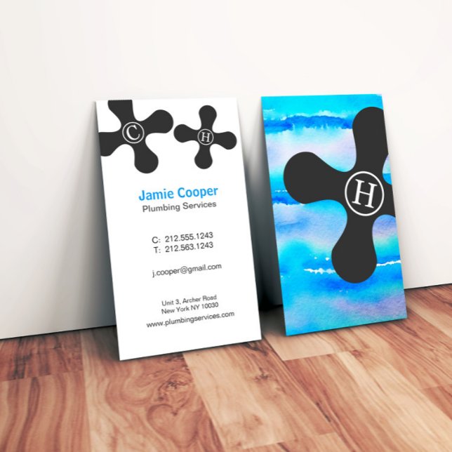 Moderne Berufliche Klempnerkarte Visitenkarte (Von Creator hochgeladen)
