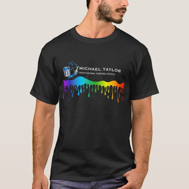 Moderne Berufliche Malereinrichtung T-Shirt (Vorderseite)