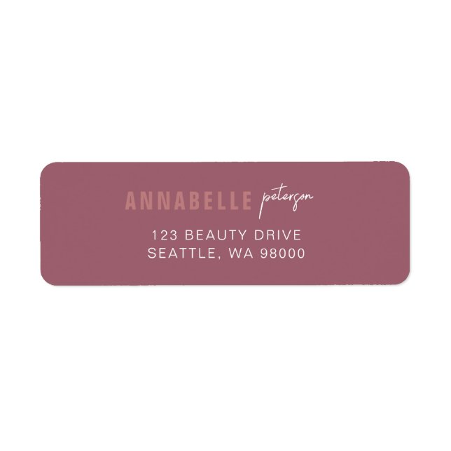 Moderne Berufliche Minimalistische Dusty Rose Einf (Vorne)