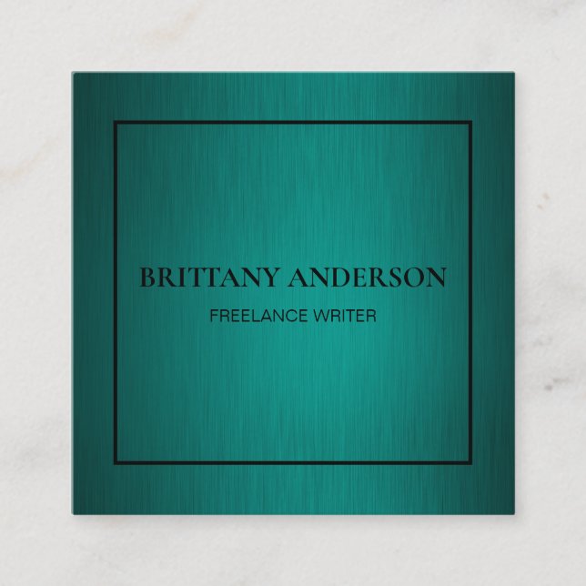 Moderne Berufliche Minimalistische Handschrift Quadratische Visitenkarte (Vorderseite)