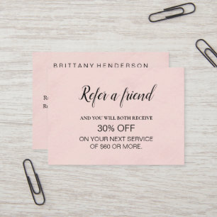 Moderne Berufliche Minimalistische Verweisung Visitenkarte