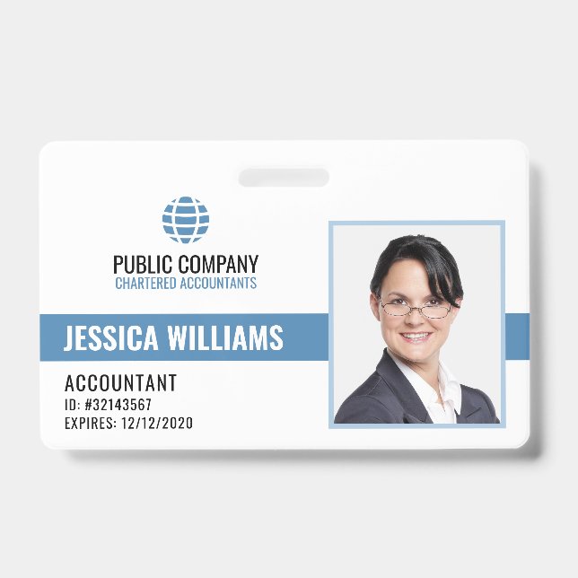 Moderne Berufliche Mitarbeiterkennung Ausweis (Vorderseite)