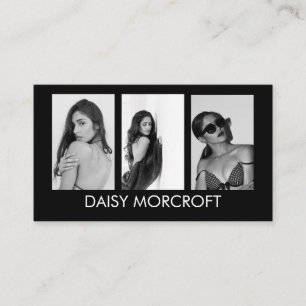 Moderne Berufliche Modell-Foto-Composite-Karte Visitenkarte