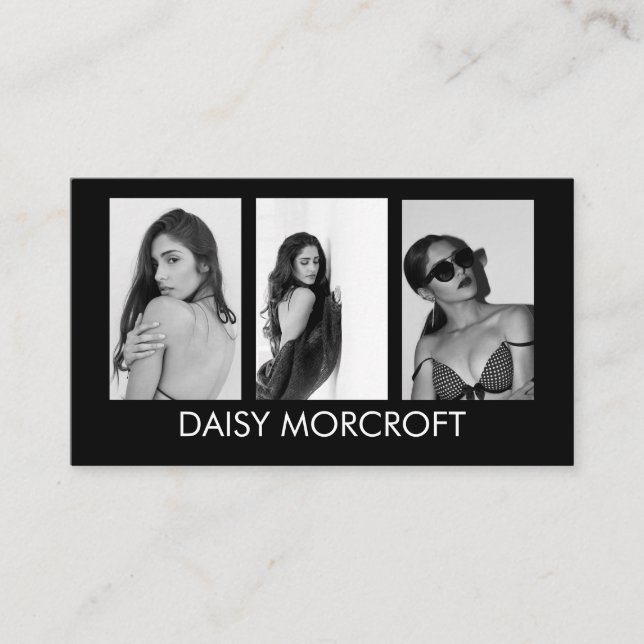 Moderne Berufliche Modell-Foto-Composite-Karte Visitenkarte (Vorderseite)